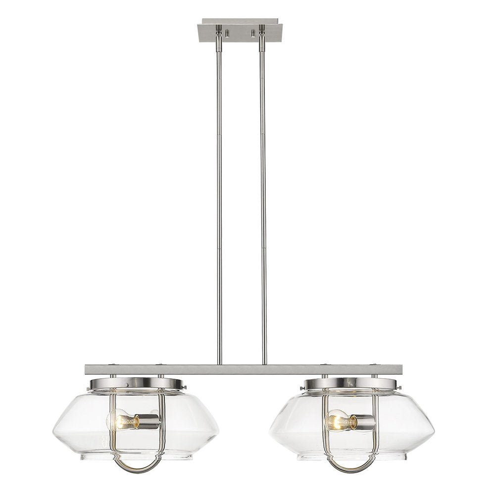 Garner 4-Light Satin Nickel Island Pendant HomeRoots