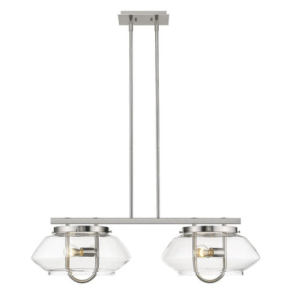 Garner 4-Light Satin Nickel Island Pendant HomeRoots