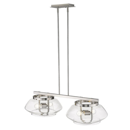 Garner 4-Light Satin Nickel Island Pendant HomeRoots