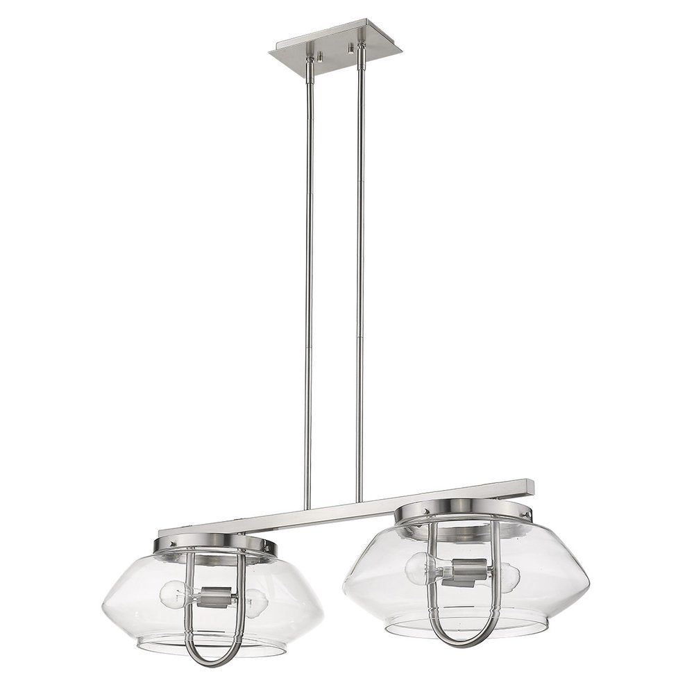 Garner 4-Light Satin Nickel Island Pendant HomeRoots