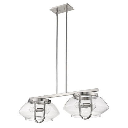 Garner 4-Light Satin Nickel Island Pendant HomeRoots