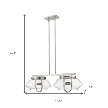 Garner 4-Light Satin Nickel Island Pendant HomeRoots