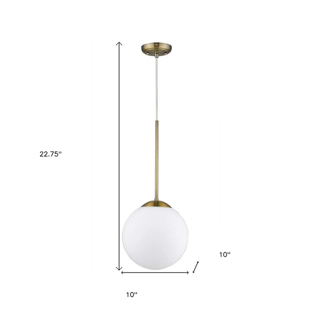 Solea 1-Light Antique Brass Pendant HomeRoots