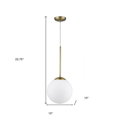 Solea 1-Light Antique Brass Pendant HomeRoots