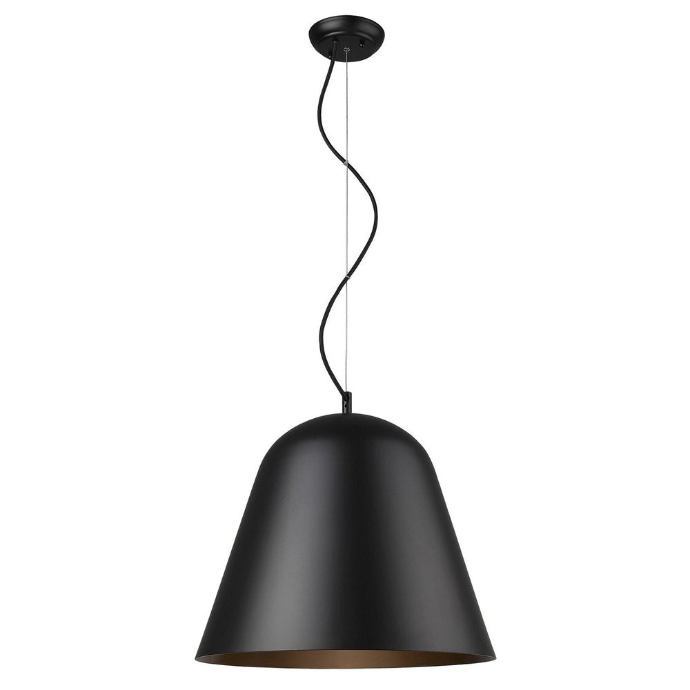 Knell 1-Light Matte Black Pendant — view 1