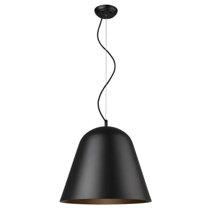 Knell 1-Light Matte Black Pendant HomeRoots
