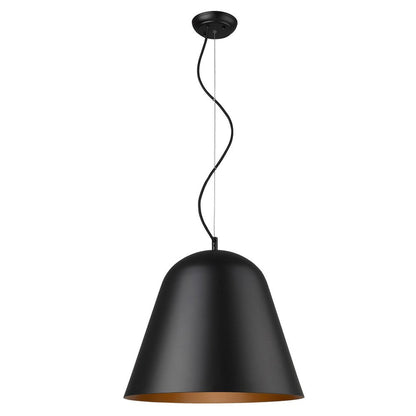 Knell 1-Light Matte Black Pendant HomeRoots