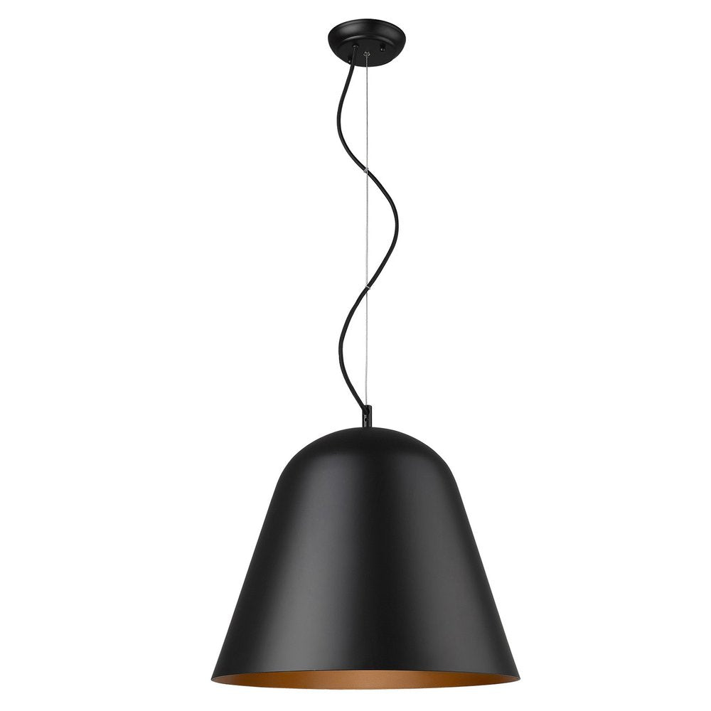 Knell 1-Light Matte Black Pendant — view 2