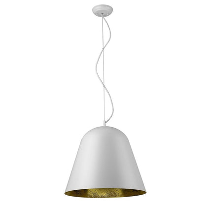 Knell 1-Light White Pendant HomeRoots