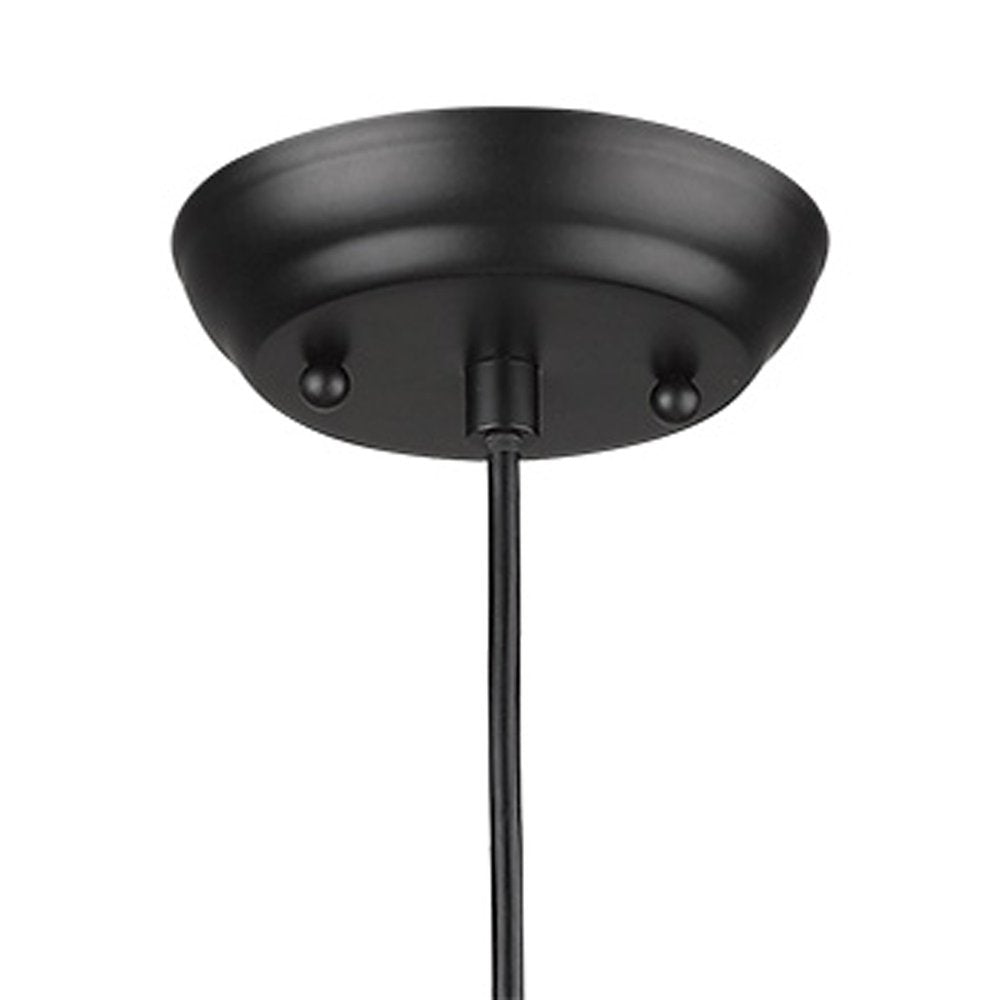Matte Black Cork Shade Modern One Light Hanging Pendent Lamp — view 5