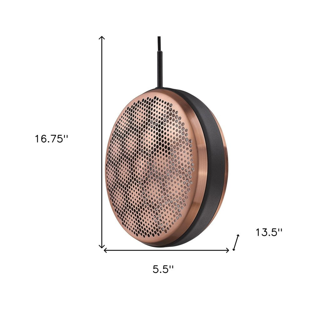 Tholos 1-Light Matte Black Pendant HomeRoots