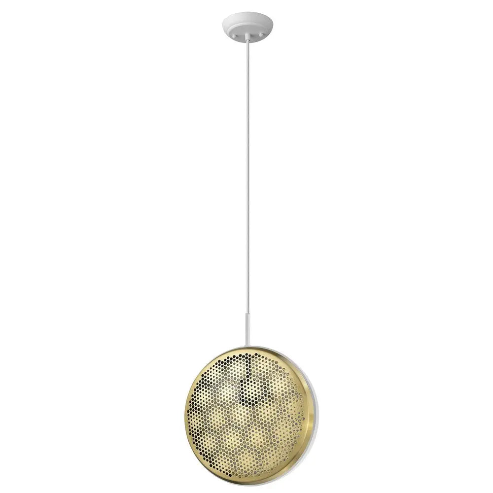 Tholos 1-Light White Pendant HomeRoots