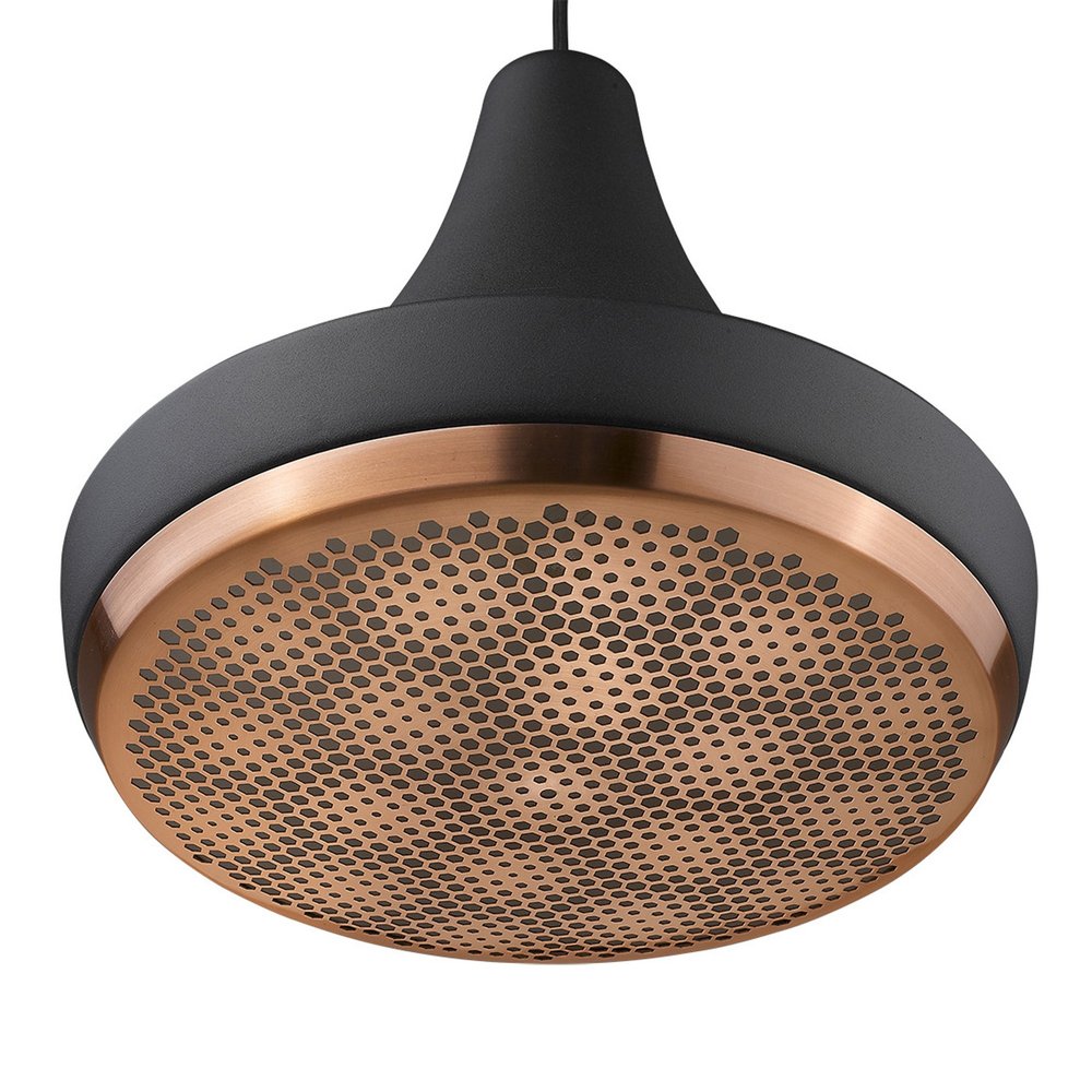 Tholos 1-Light Matte Black Pendant HomeRoots