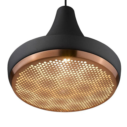 Tholos 1-Light Matte Black Pendant HomeRoots