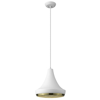 Tholos 1-Light White Pendant HomeRoots