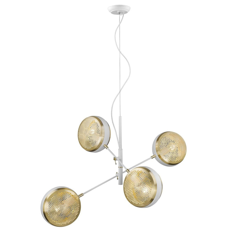Tholos 4-Light White Pendant HomeRoots