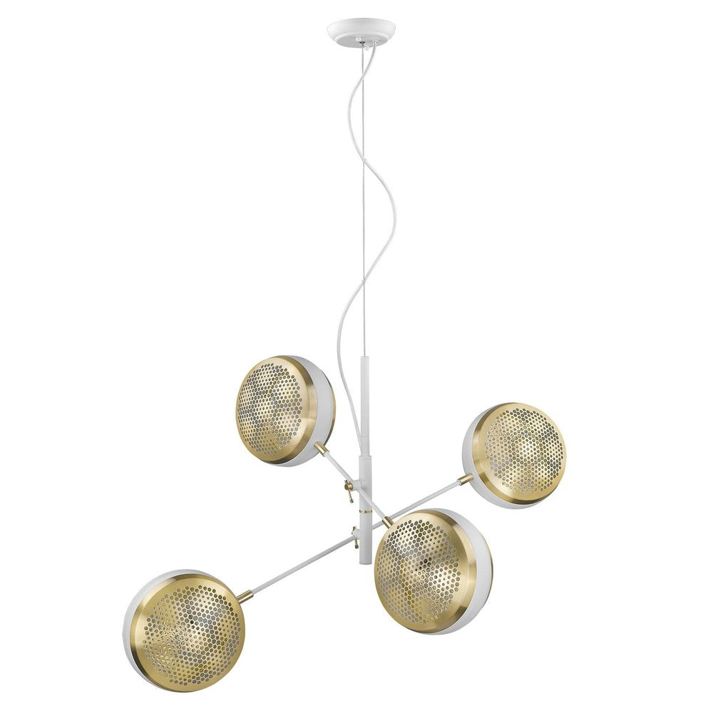 Tholos 4-Light White Pendant HomeRoots