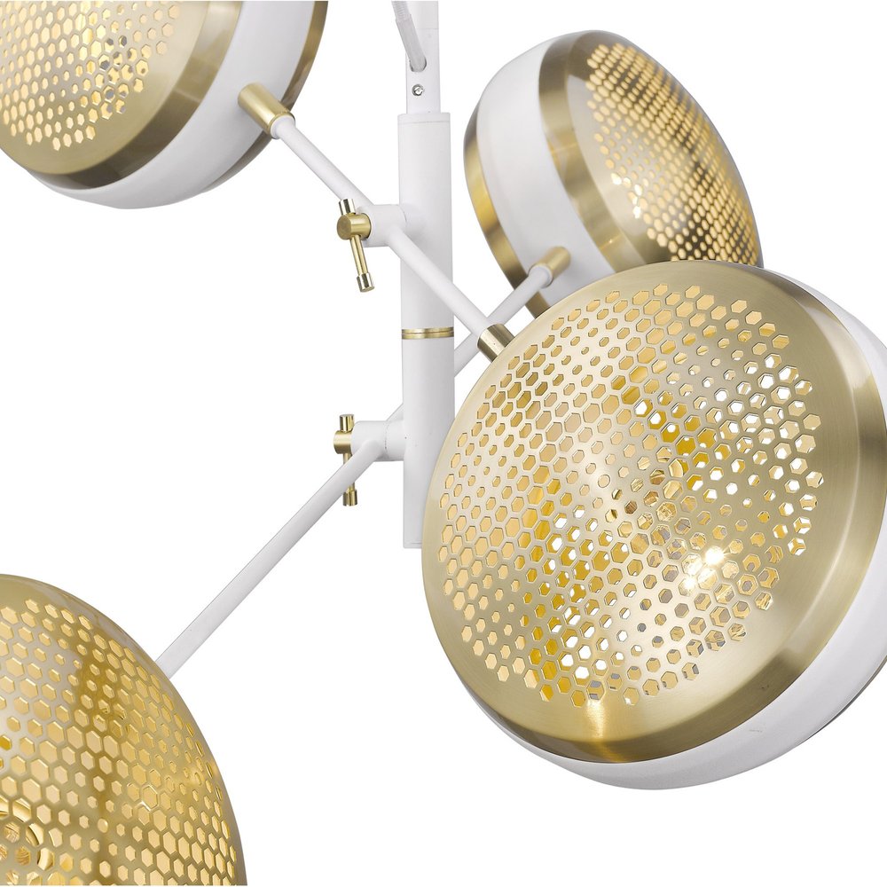Tholos 4-Light White Pendant HomeRoots
