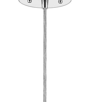 Contemporary Silver Globe Pendant Hanging Light HomeRoots