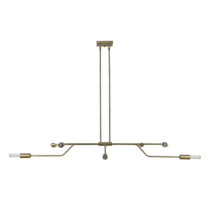 Perret 8-Light Aged Brass Convertible Pendant