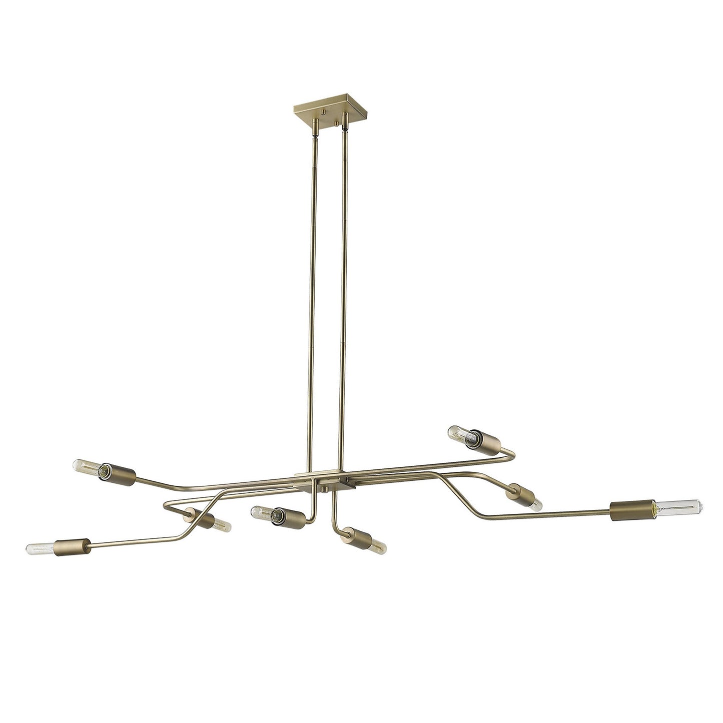 Perret 8-Light Aged Brass Convertible Pendant