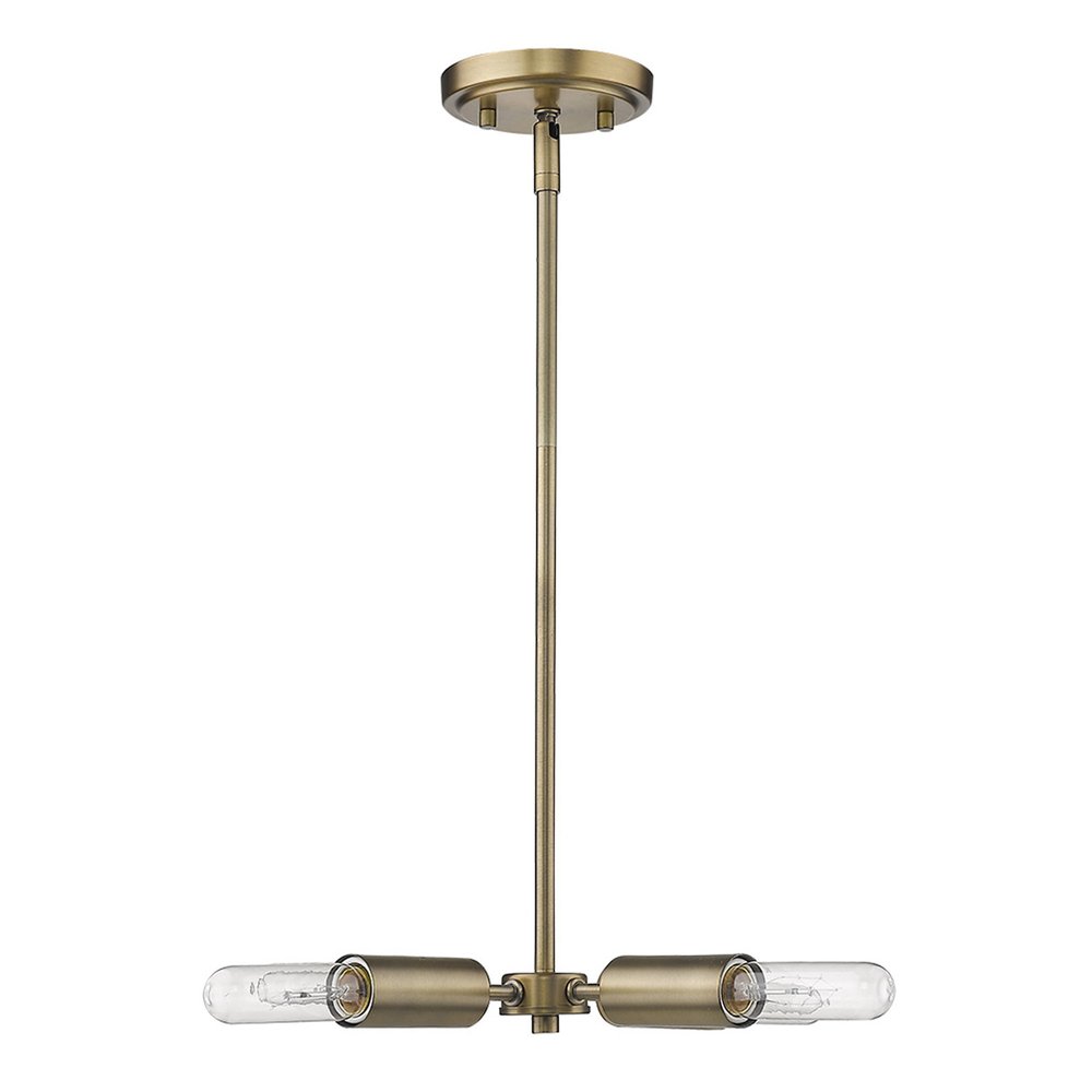 Gold Four Light Metal Dimmable Chandelier — view 11
