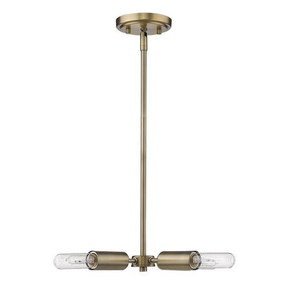 Gold Four Light Metal Dimmable Chandelier HomeRoots