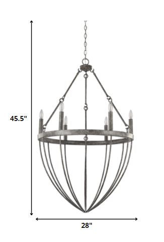 Harlow 6-Light Ash Chandelier