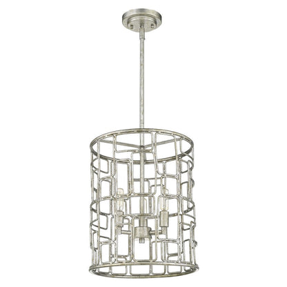Amoret 3-Light Antique Silver Convertible Pendant HomeRoots