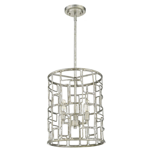 Amoret 3-Light Antique Silver Convertible Pendant HomeRoots