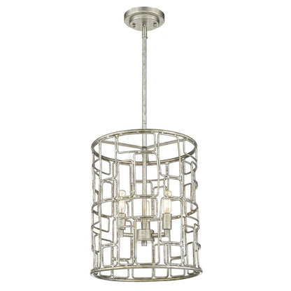 Amoret 3-Light Antique Silver Convertible Pendant HomeRoots