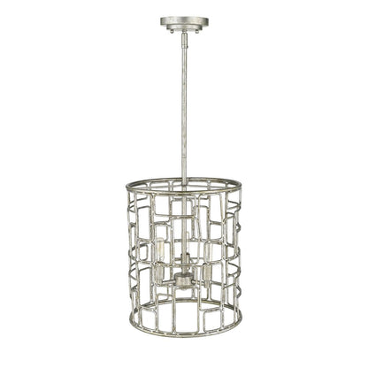 Amoret 3-Light Antique Silver Convertible Pendant HomeRoots