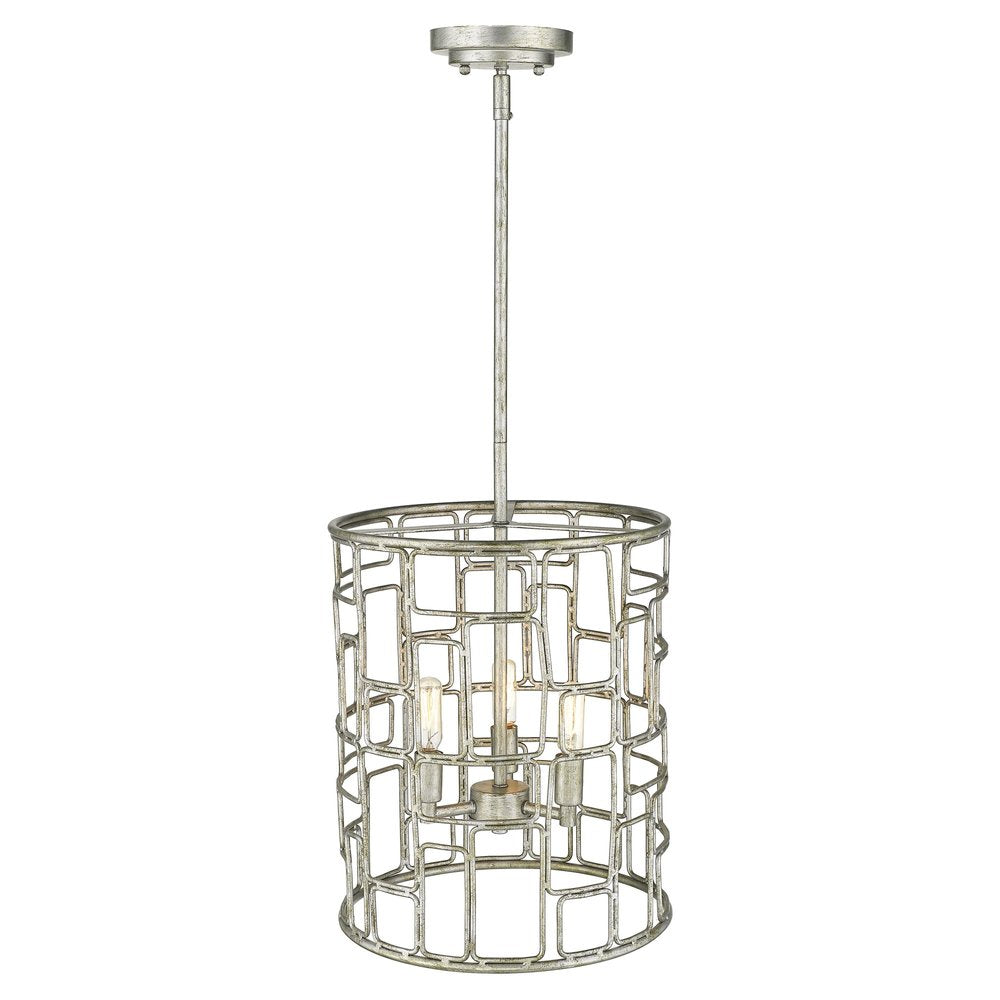 Amoret 3-Light Antique Silver Convertible Pendant HomeRoots