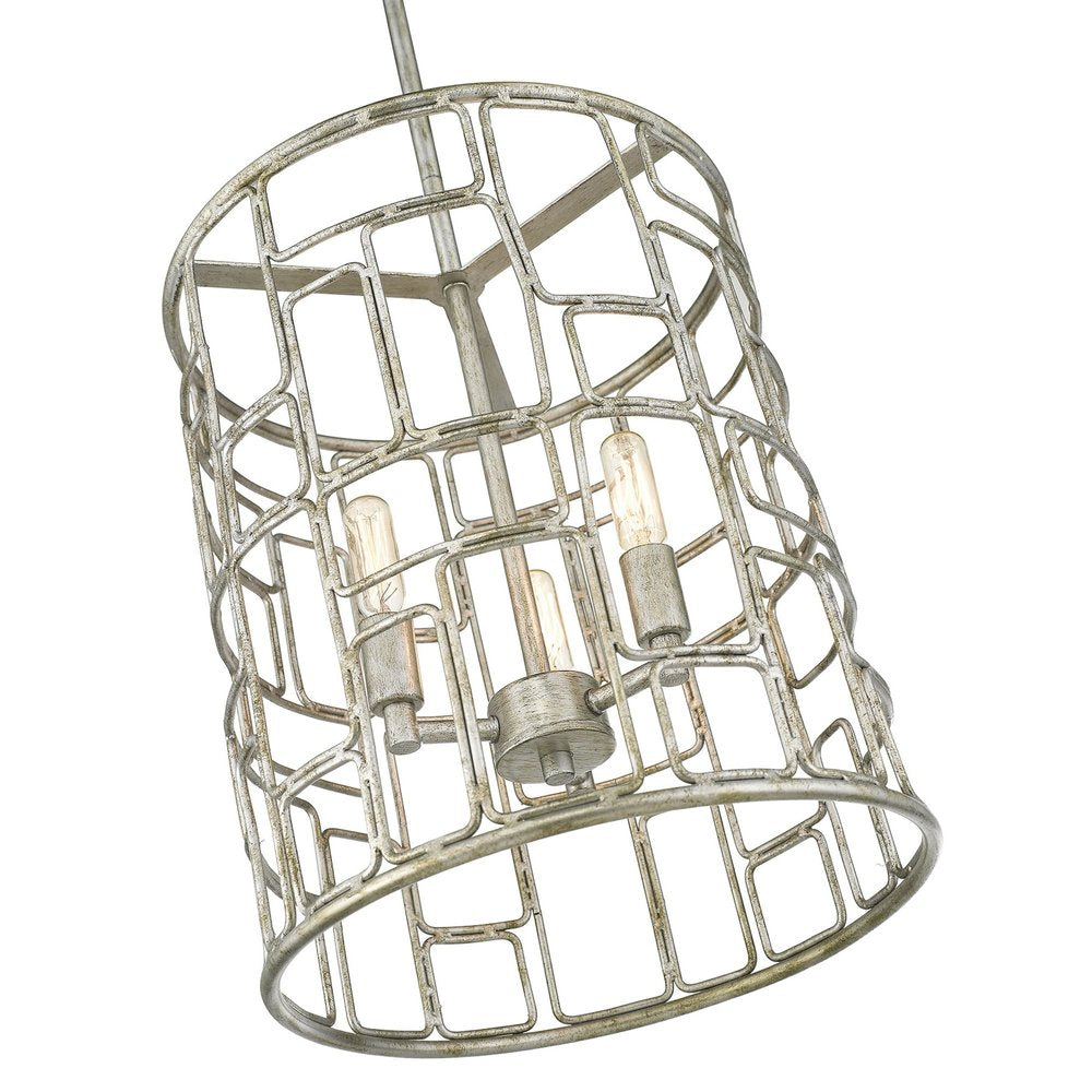 Amoret 3-Light Antique Silver Convertible Pendant — view 5
