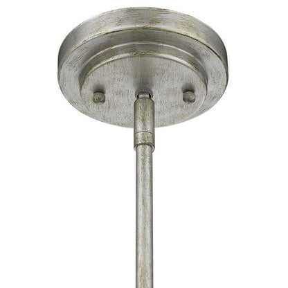 Amoret 3-Light Antique Silver Convertible Pendant HomeRoots