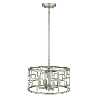 Amoret 4-Light Antique Silver Convertible Pendant HomeRoots