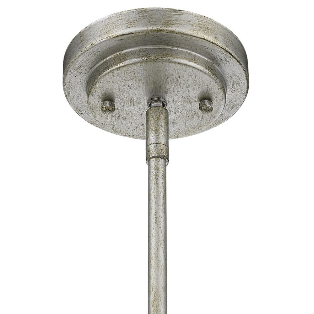 Amoret 5-Light Antique Silver Convertible Pendant HomeRoots