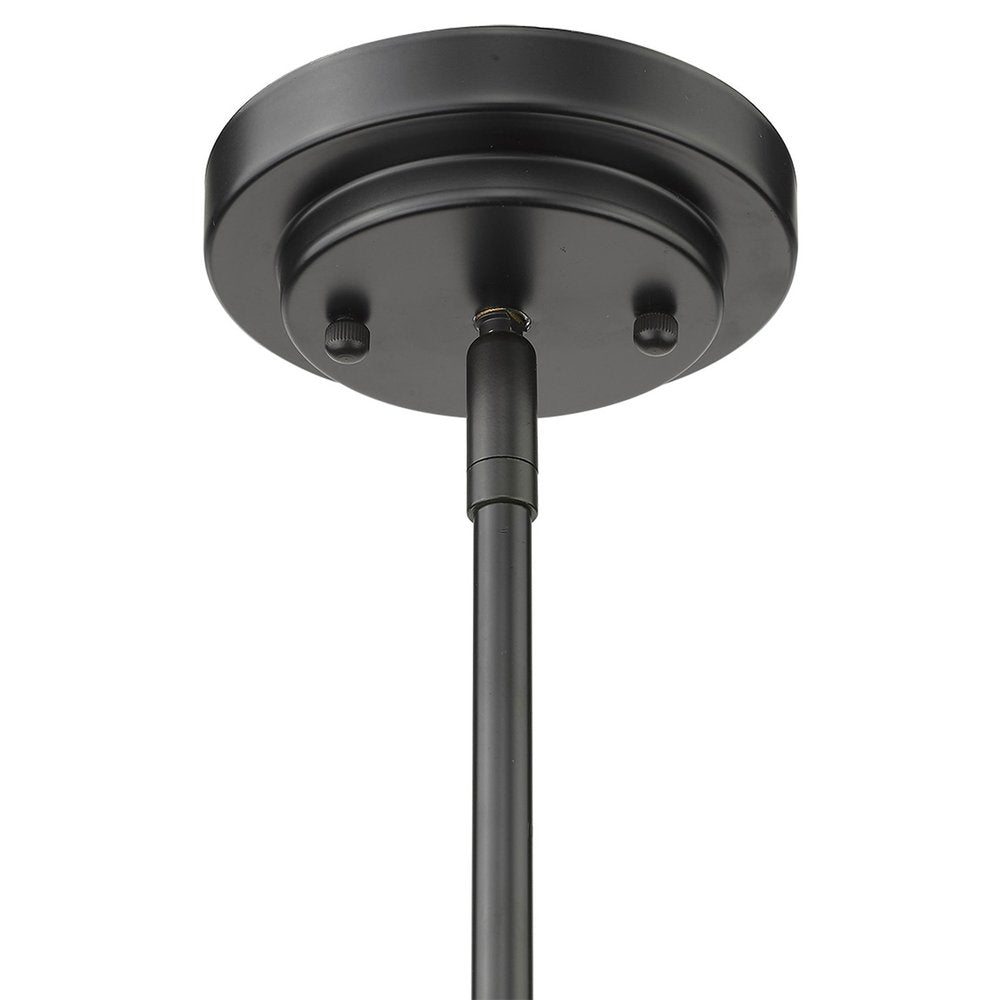 Amoret 5-Light Matte Black Convertible Pendant HomeRoots