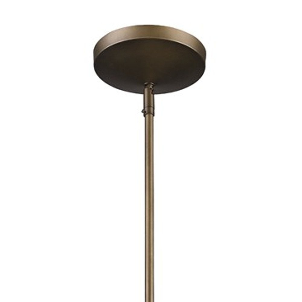 Greta 1-Light Raw Brass Pendant With Gloss White Interior And Etched Glass Shade — view 4