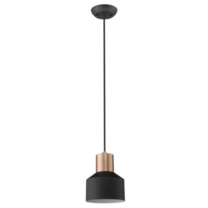 Matte Black and Rose Gold Pendant Hanging Light HomeRoots