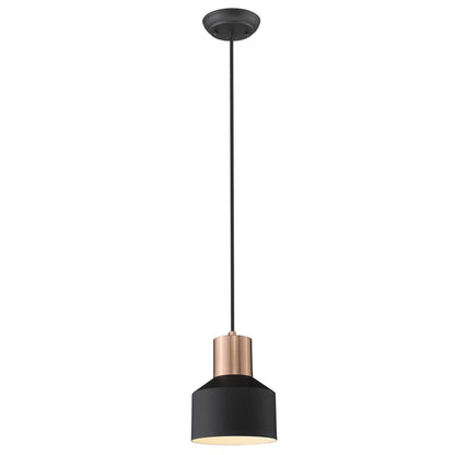 Matte Black and Rose Gold Pendant Hanging Light HomeRoots