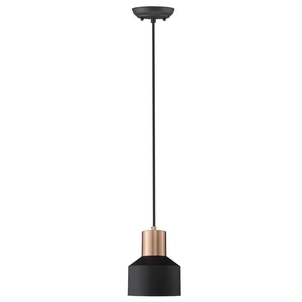 Matte Black and Rose Gold Pendant Hanging Light HomeRoots