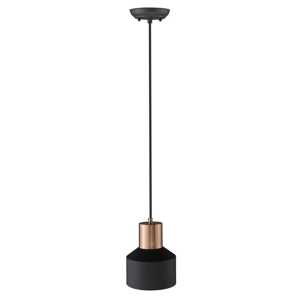 Matte Black and Rose Gold Pendant Hanging Light — view 4