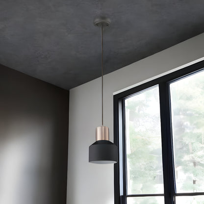 Matte Black and Rose Gold Pendant Hanging Light