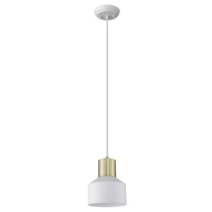 White and Gold Pendant Hanging Light HomeRoots