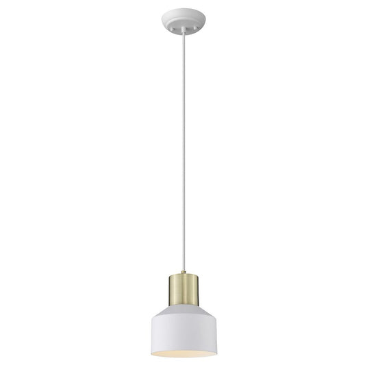 White and Gold Pendant Hanging Light HomeRoots