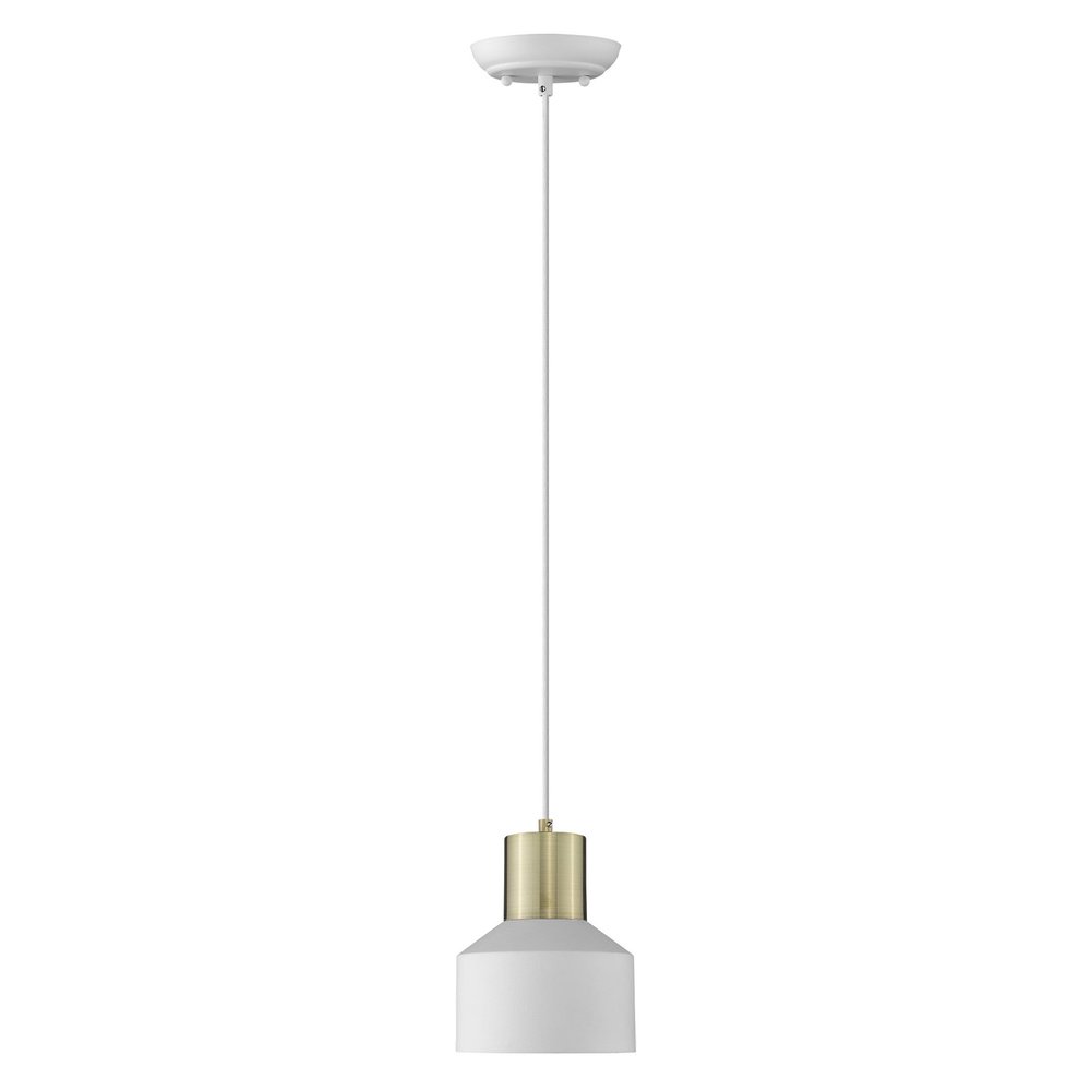 White and Gold Pendant Hanging Light HomeRoots