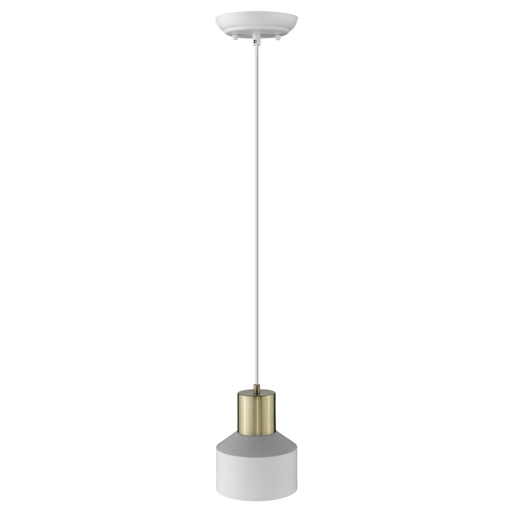 White and Gold Pendant Hanging Light HomeRoots