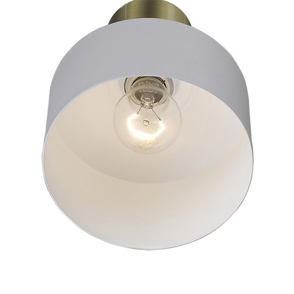 White and Gold Pendant Hanging Light HomeRoots