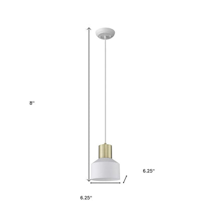 White and Gold Pendant Hanging Light HomeRoots